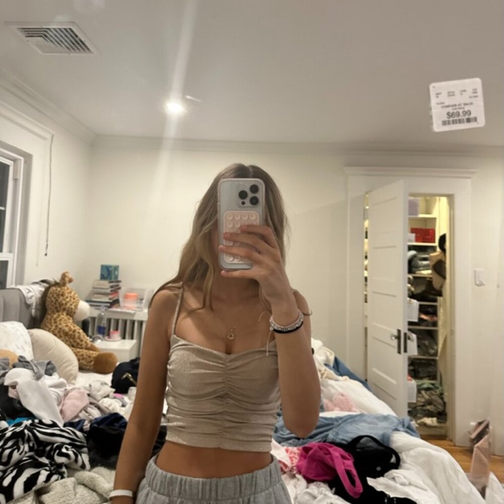 Gold princess polly tank top